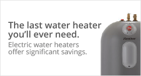 Electric Water Heaters Link to more information about energy efficient electric water heaters